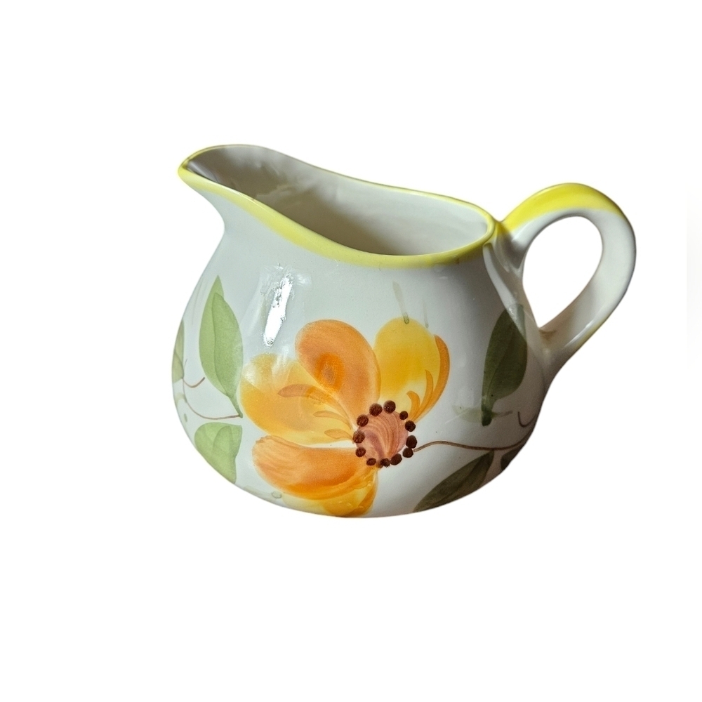 Vintage small handpainted in Portugal pitcher.